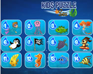 Kids puzzle sea sminkels